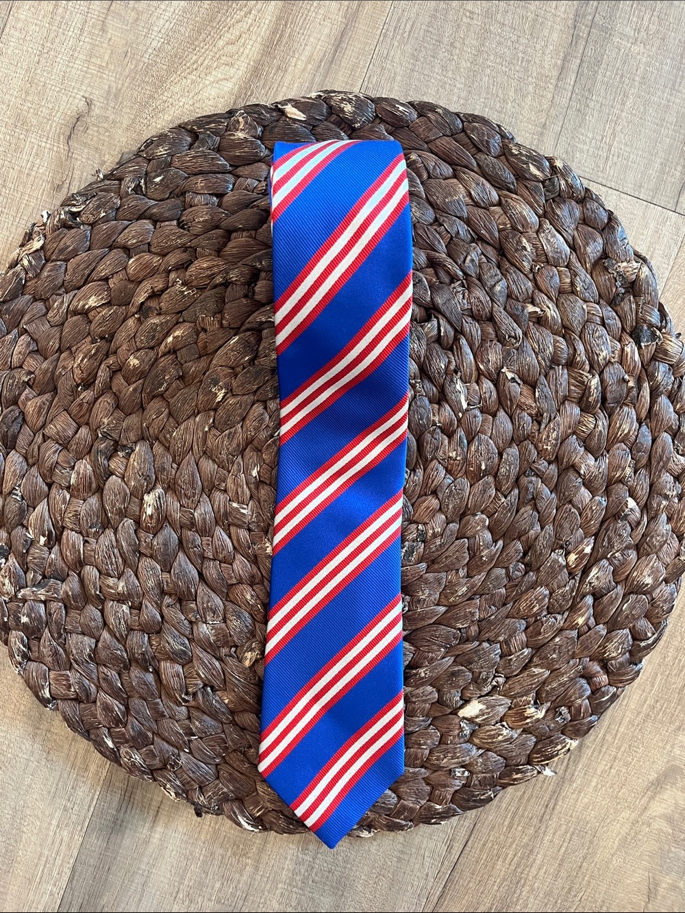 Charles Tyrwhitt Men’s Blue and Red Striped Tie